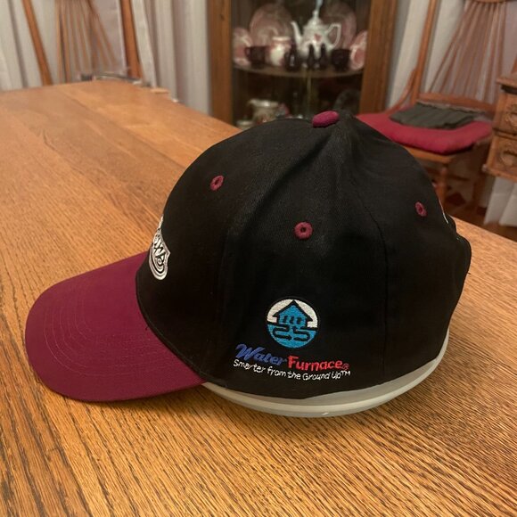 Men's Idaho Falls Chukars Black/Maroon Hook and Loop Baseball Hat Cap - Picture 6 of 10